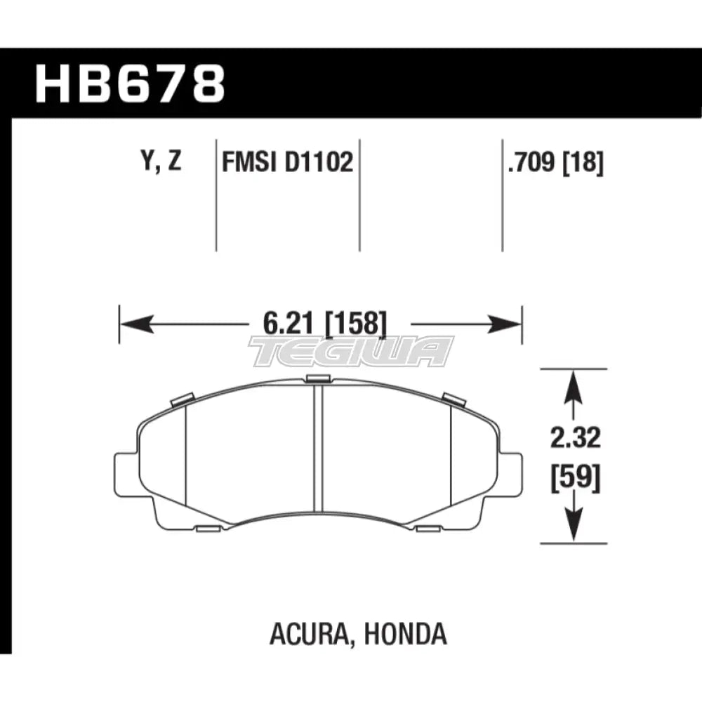 HAWK Performance LTS Light Truck and SUV Brake Pads Front - HB678Y.709