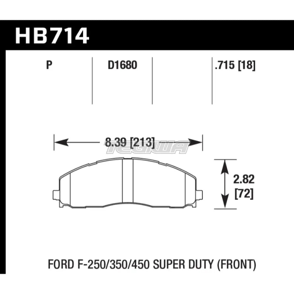 HAWK Performance LTS Light Truck and SUV Brake Pads Front - HB714Y.715