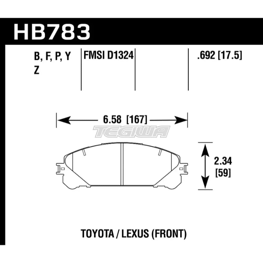 HAWK Performance LTS Light Truck and SUV Brake Pads Front - HB783Y.692