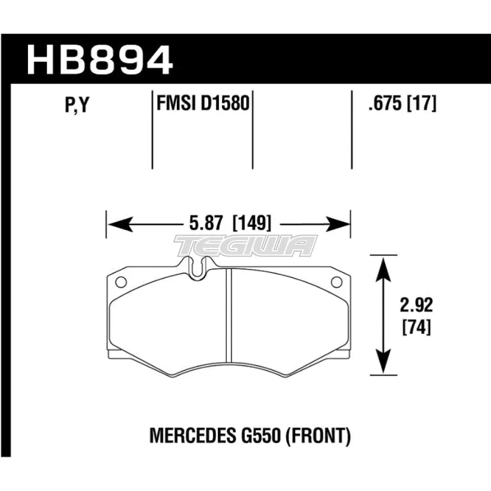 HAWK Performance LTS Light Truck and SUV Brake Pads Front - HB894Y.675
