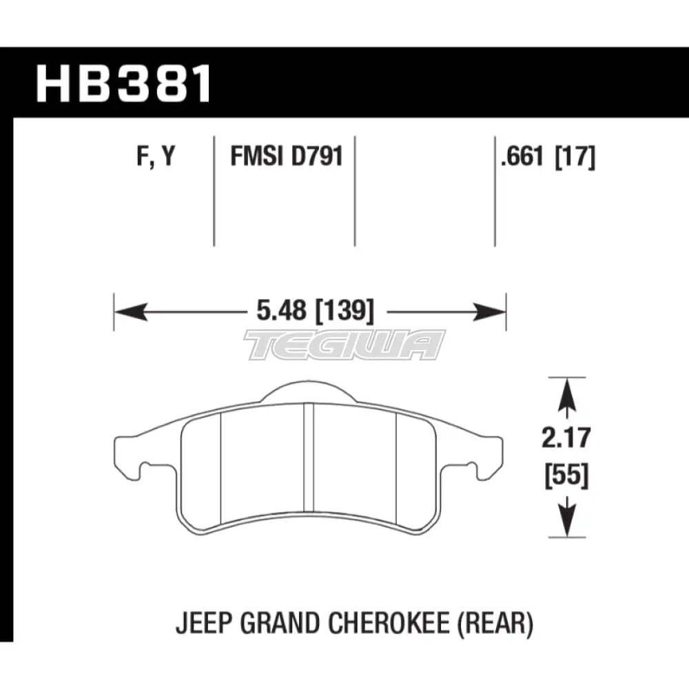 HAWK Performance LTS Light Truck and SUV Brake Pads Rear - HB381Y.661