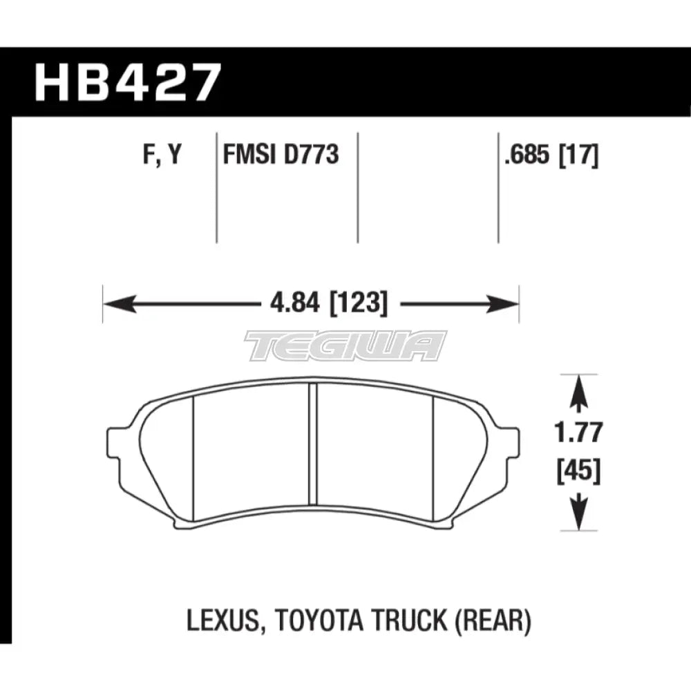 HAWK Performance LTS Light Truck and SUV Brake Pads Rear - HB427Y.685