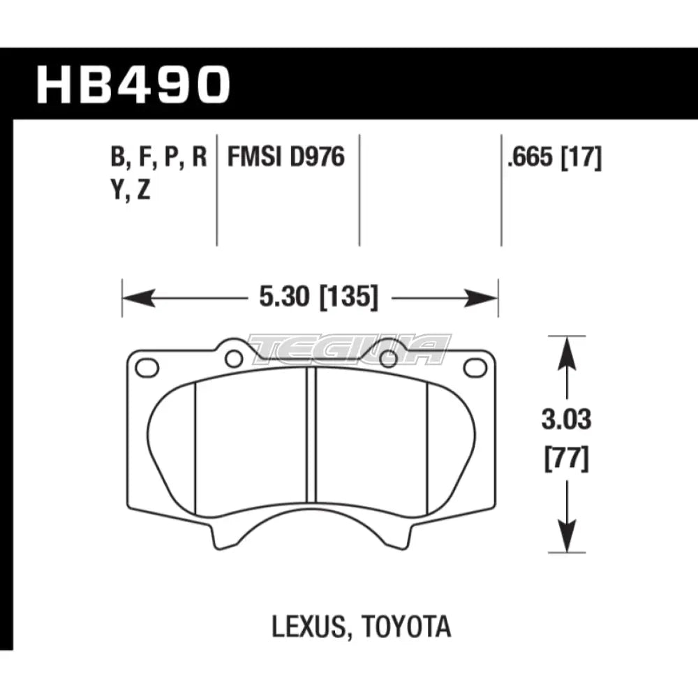 HAWK Performance LTS Light Truck and SUV Brake Pads Rear - HB490Y.665