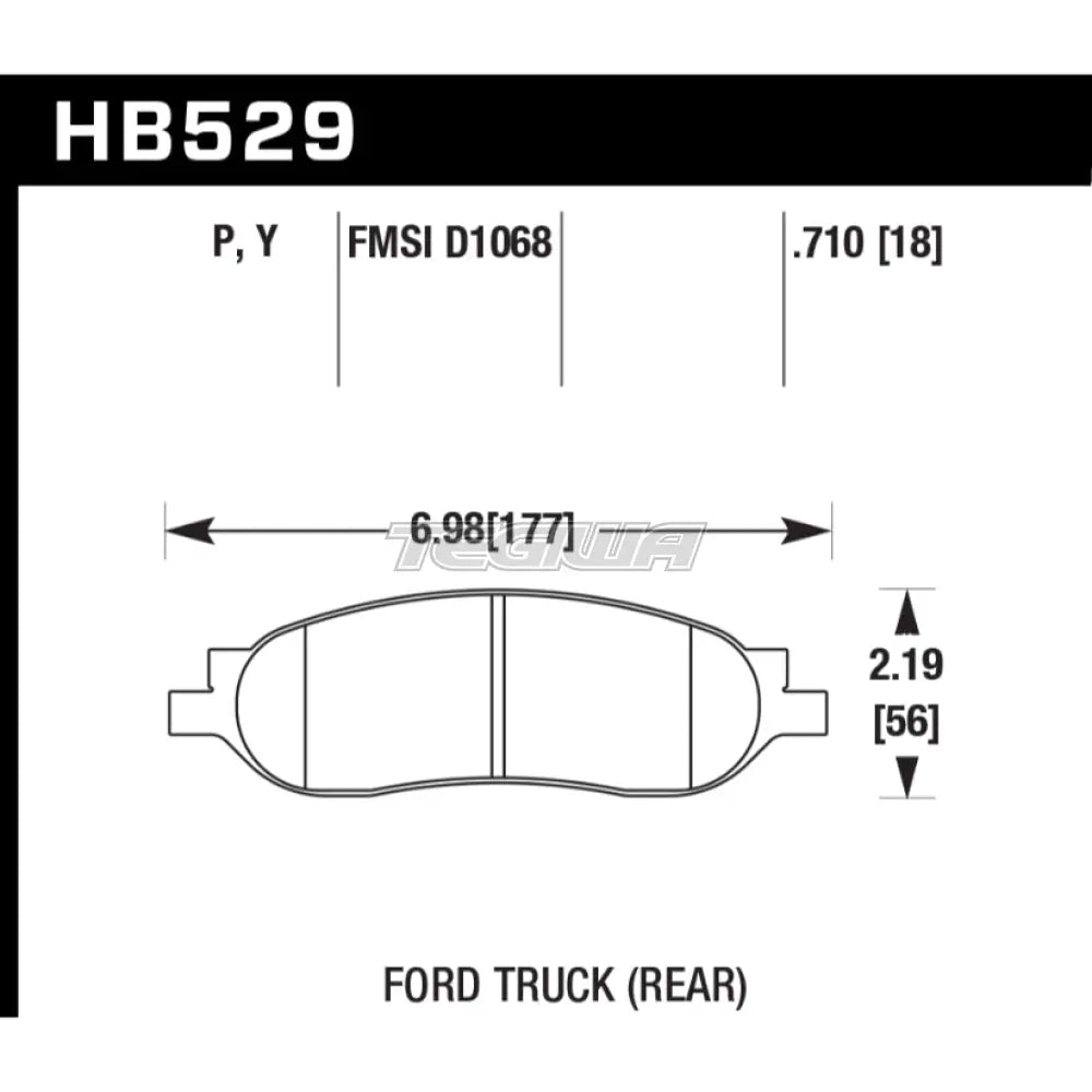 HAWK Performance LTS Light Truck and SUV Brake Pads Rear - HB529Y.710