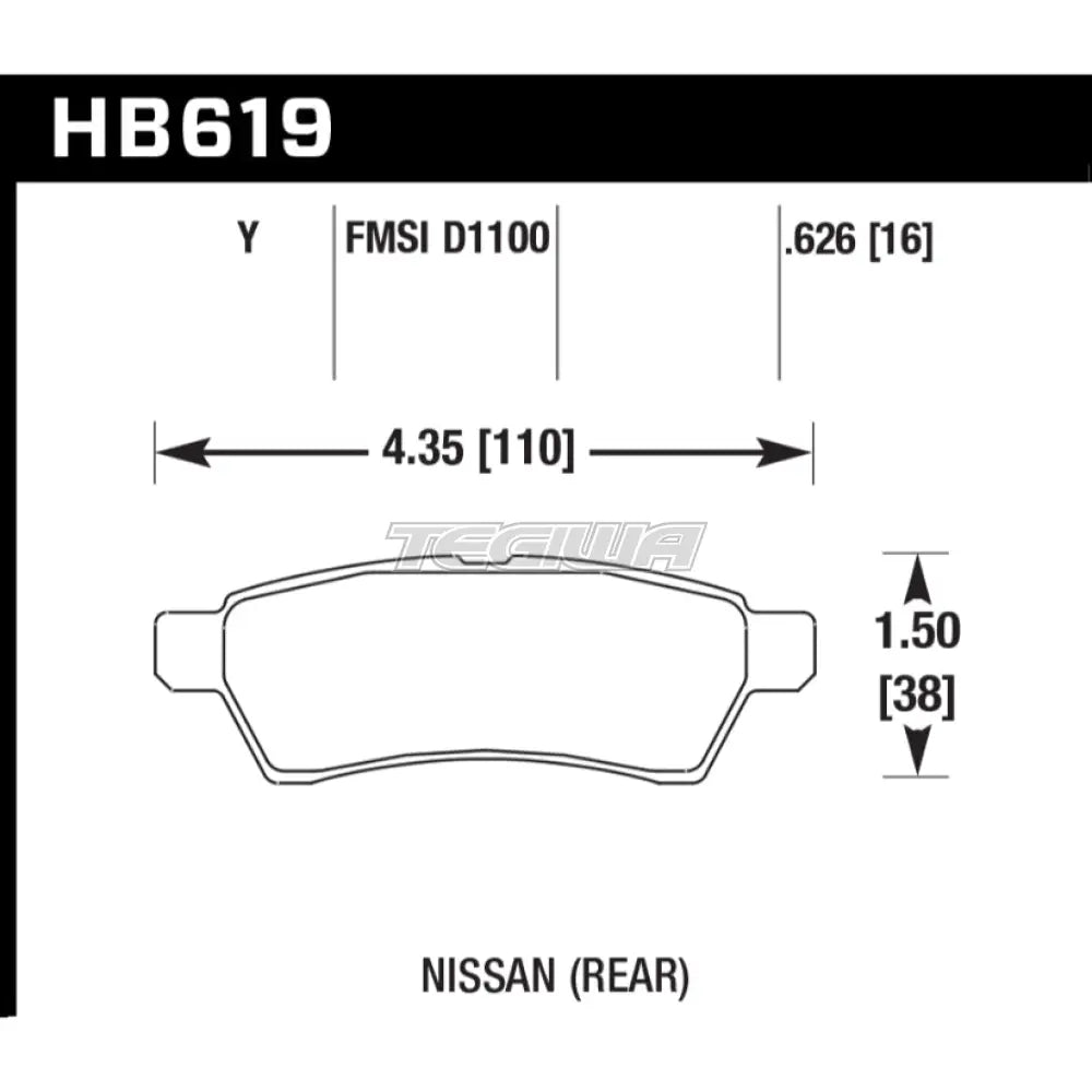 HAWK Performance LTS Light Truck and SUV Brake Pads Rear - HB619Y.626