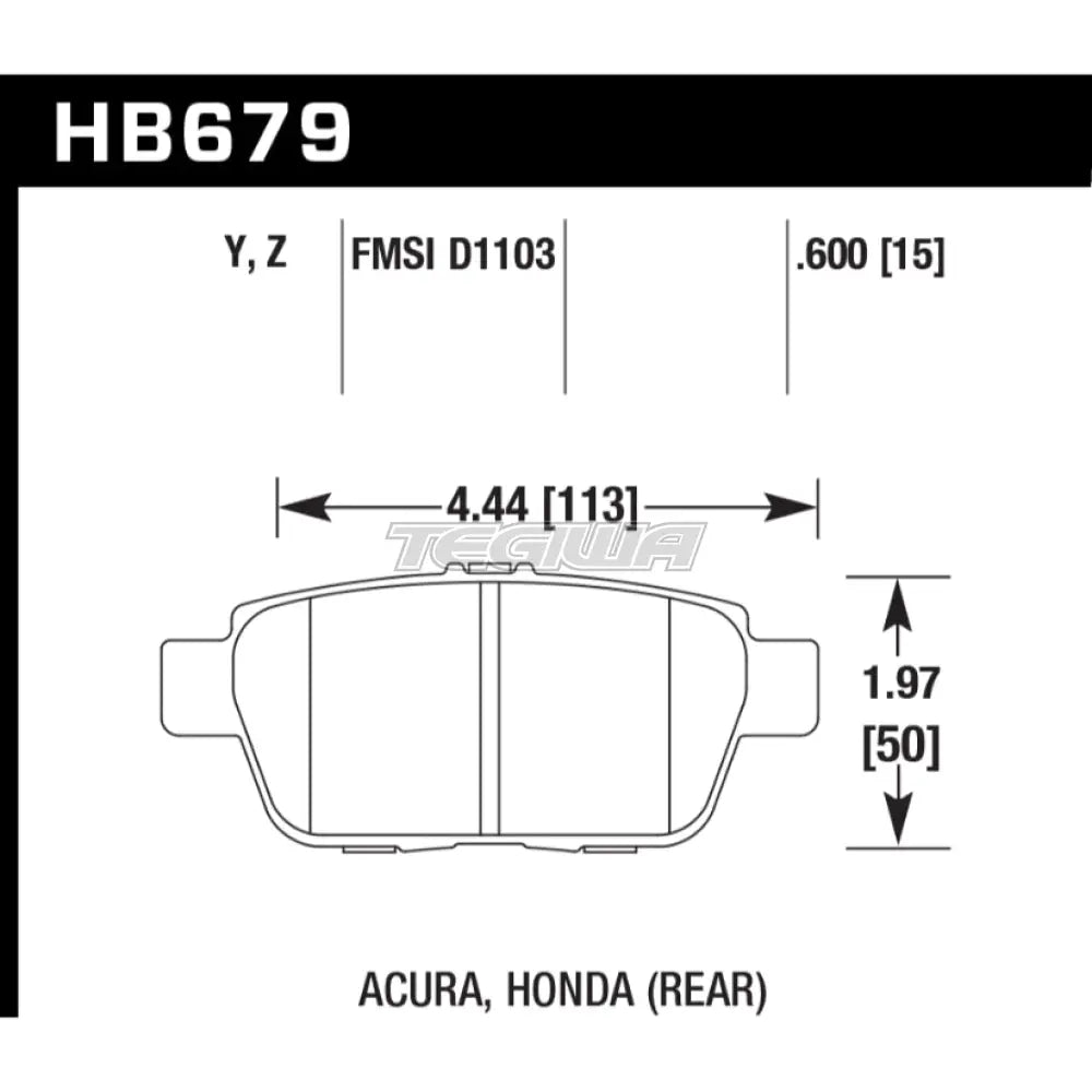 HAWK Performance LTS Light Truck and SUV Brake Pads Rear - HB679Y.600