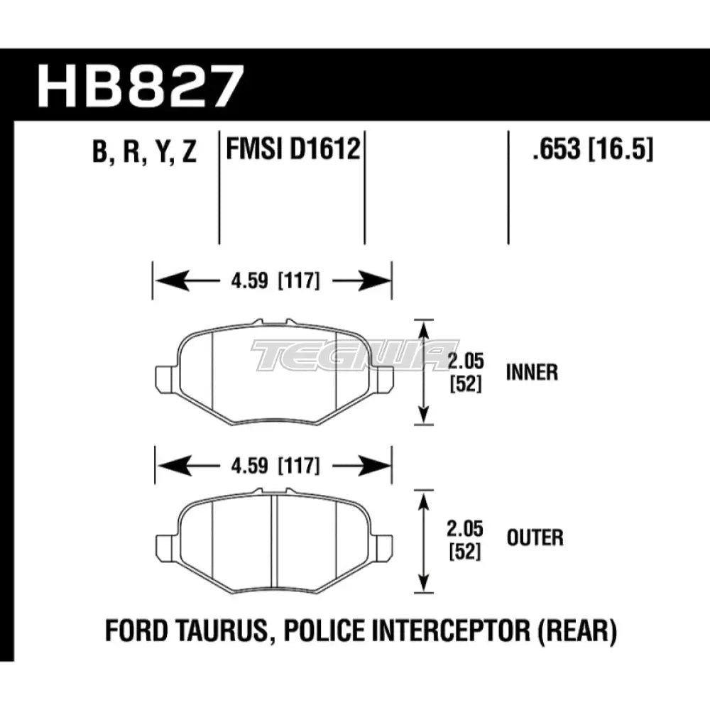 HAWK Performance LTS Light Truck and SUV Brake Pads Rear - HB827Y.653