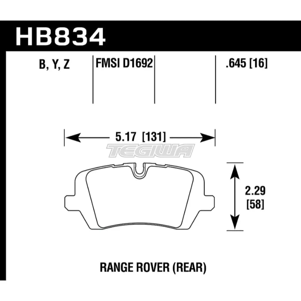 HAWK Performance LTS Light Truck and SUV Brake Pads Rear - HB834Y.645