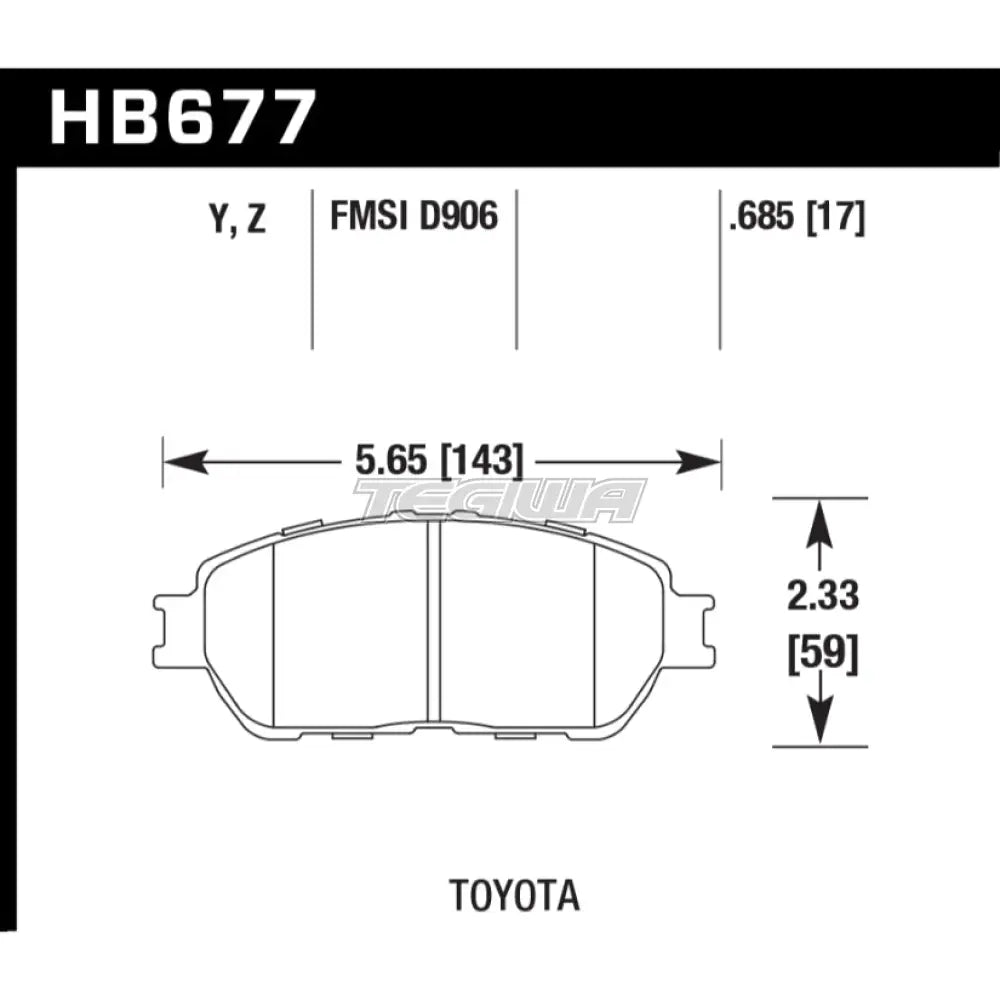 HAWK Performance PC Performance Ceramic Street Brake Pads Front - HB677Z.685