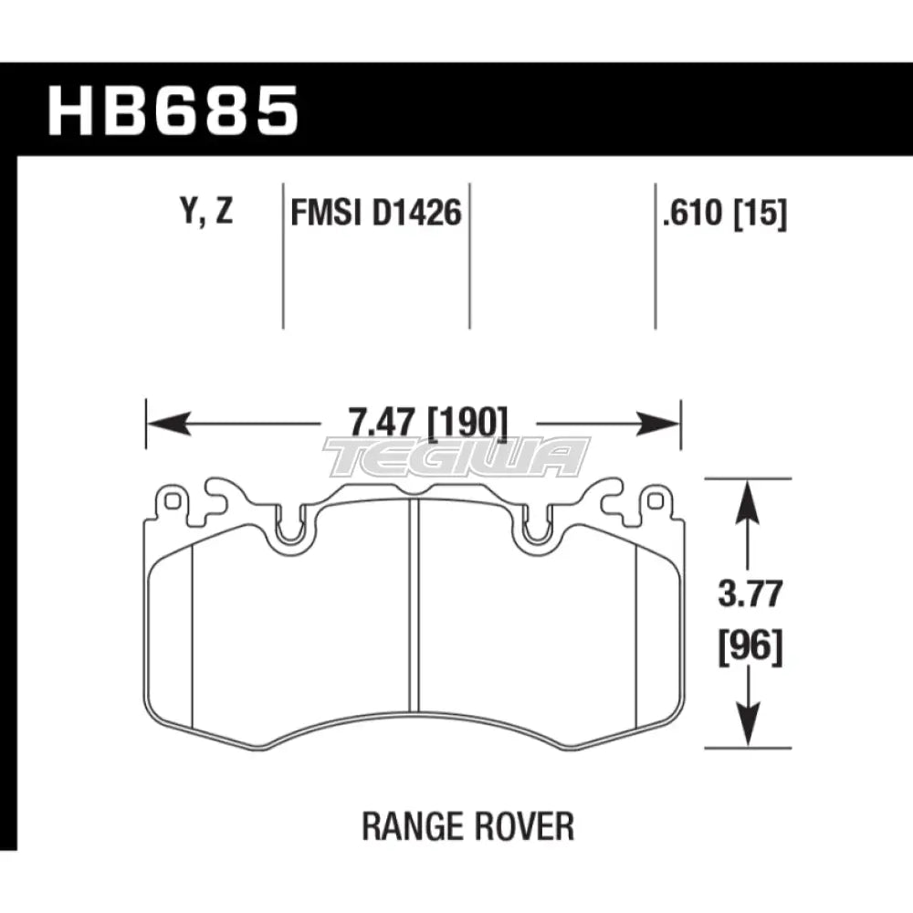 HAWK Performance PC Performance Ceramic Street Brake Pads Front - HB685Z.610