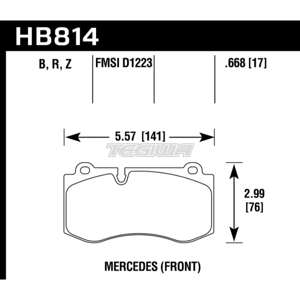 HAWK Performance PC Performance Ceramic Street Brake Pads Front - HB814Z.668
