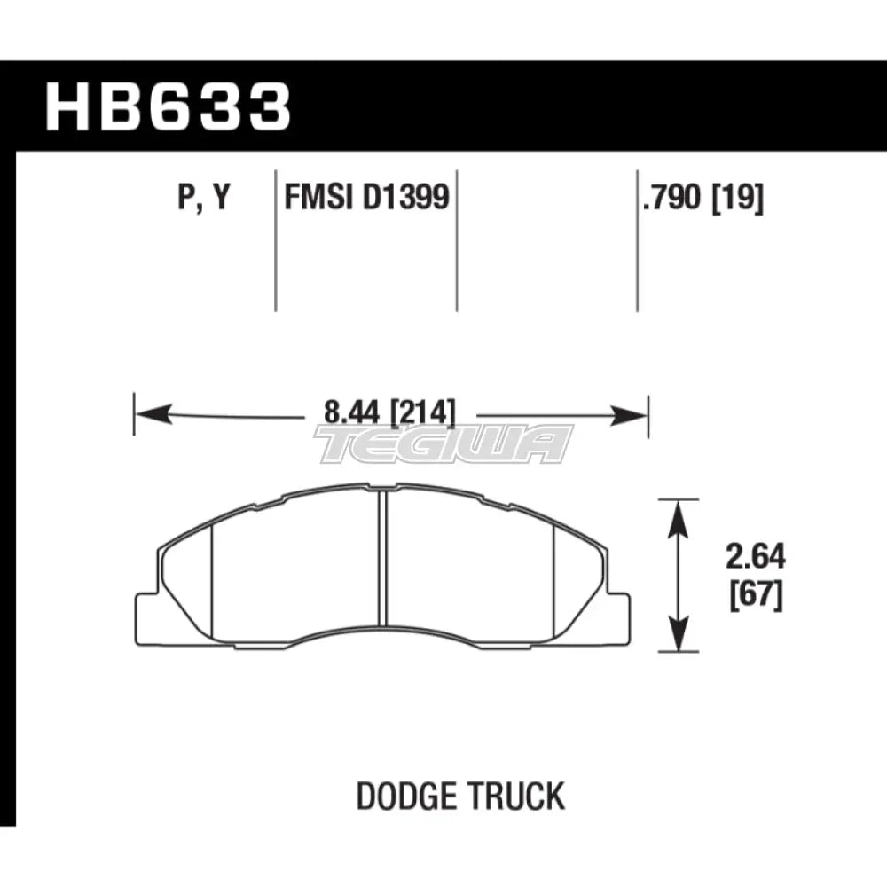 HAWK Performance SuperDuty Truck Brake Pads Front - HB633P.790