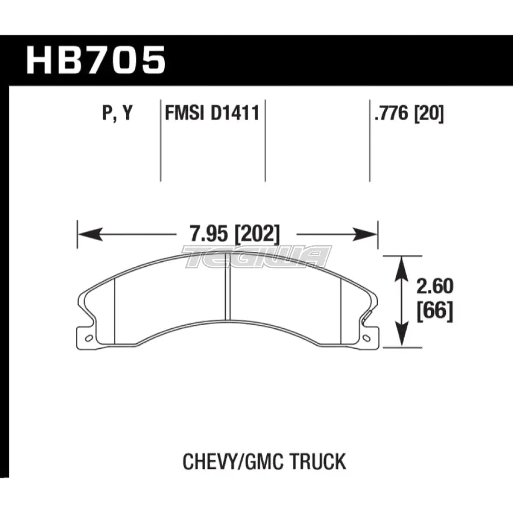 HAWK Performance SuperDuty Truck Brake Pads Front - HB705P.776