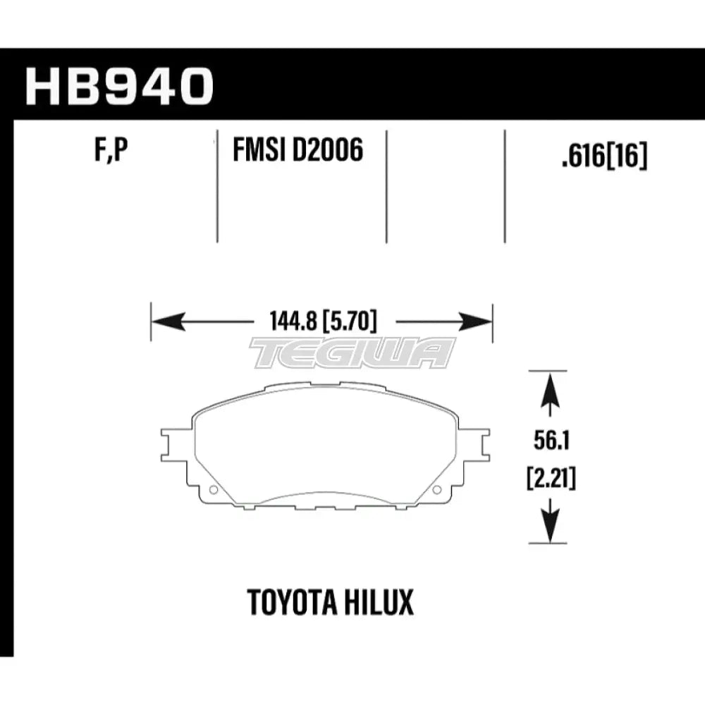 HAWK Performance SuperDuty Truck Brake Pads Front - HB940P.616