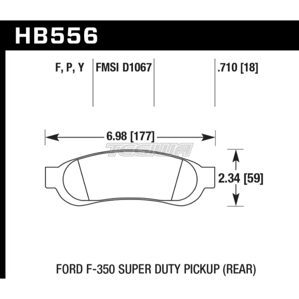 HAWK Performance SuperDuty Truck Brake Pads Rear - HB556P.710