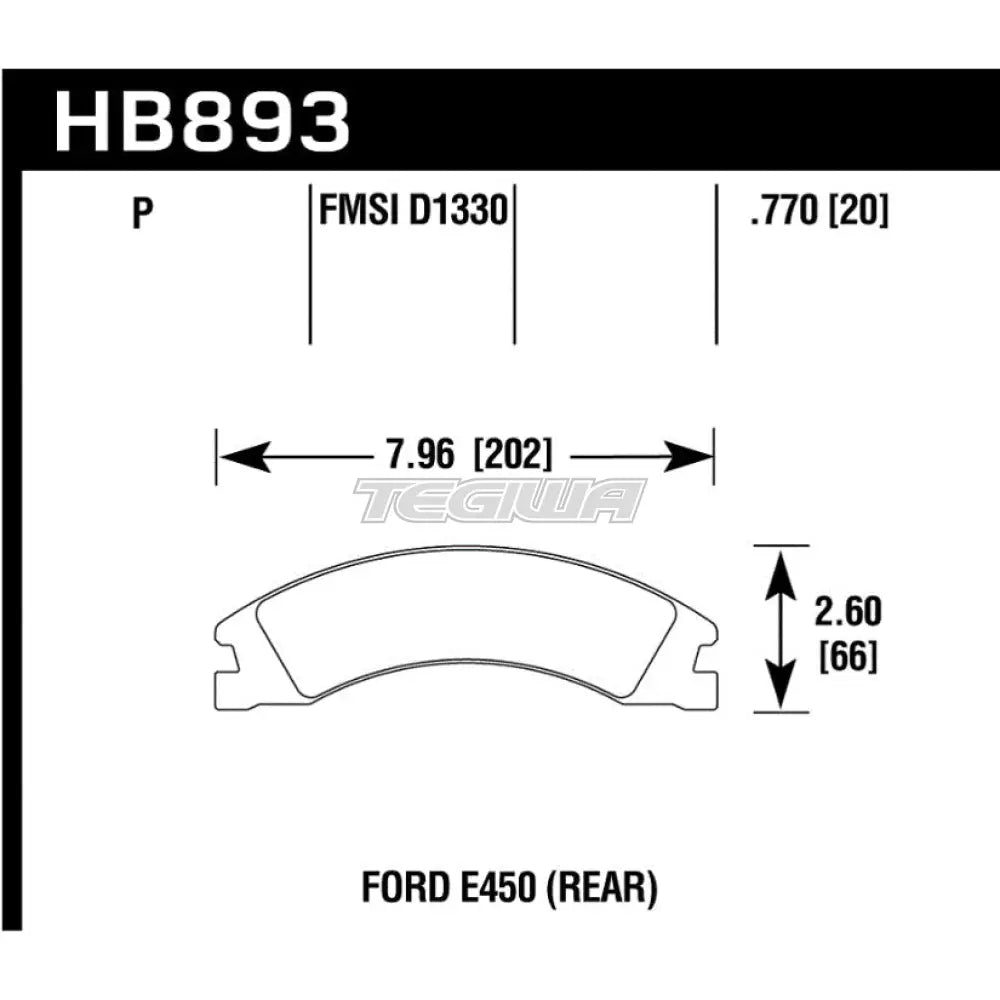 HAWK Performance SuperDuty Truck Brake Pads Rear - HB893P.770