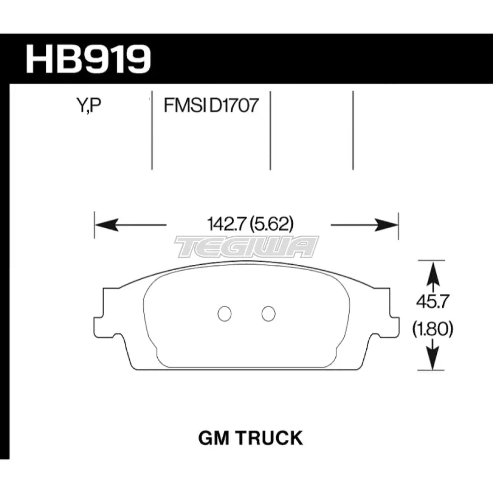 HAWK Performance SuperDuty Truck Brake Pads Rear - HB919P.670