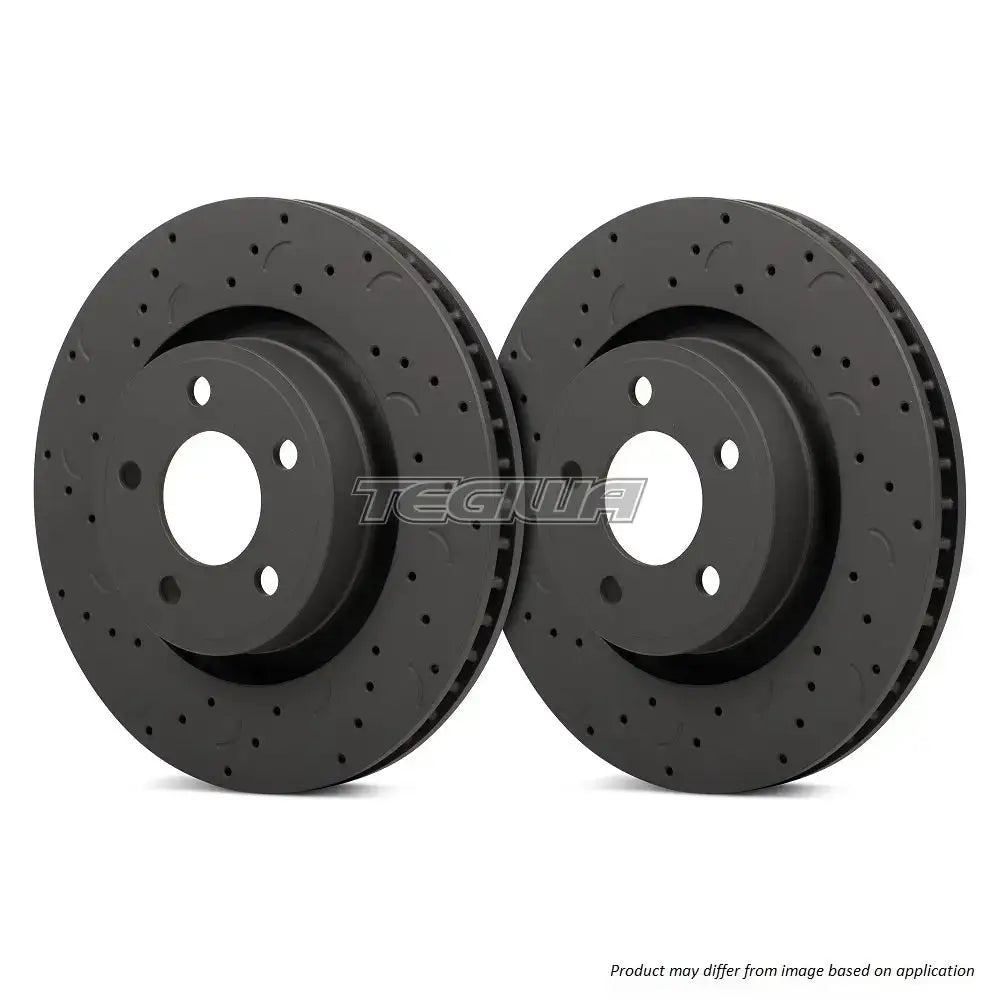 Hawk Performance Talon Slotted & Drilled Brake Discs Front Honda Civic Type-R Ep3 Fn2 01-11
