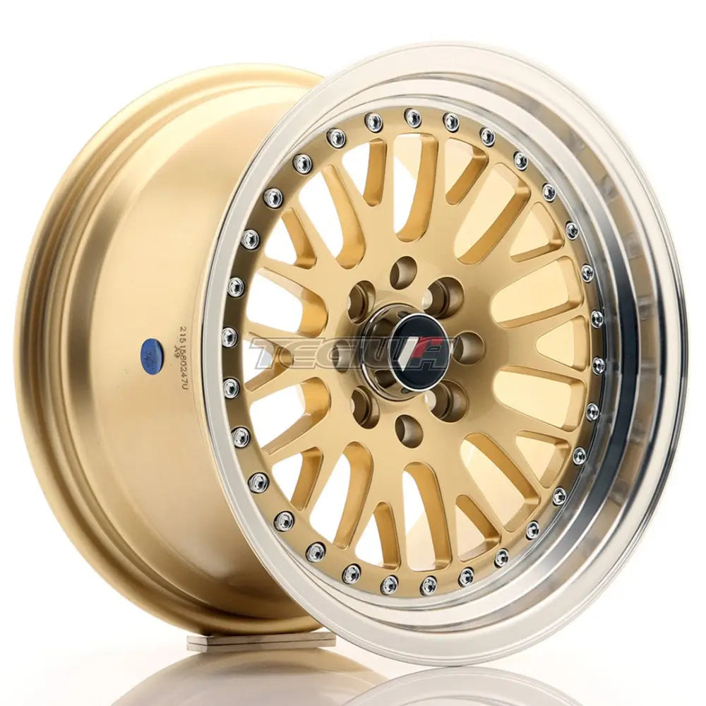 Japan Racing Jr10 Alloy Wheel 15X8 Et20 4X100/108 Gold With Machined Lip Wheels