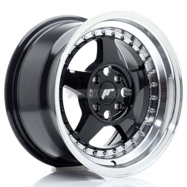 Japan Racing JR6 Alloy Wheel 15x8 ET25 4x100 Gloss Black With Machined
