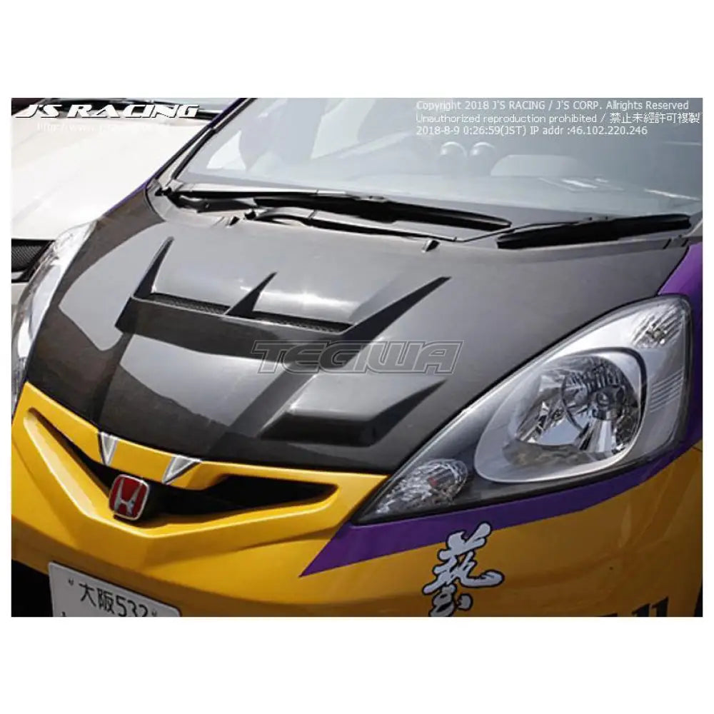 J's Racing Aero Hood Type-S FRP Honda Fit/Jazz GE6/9