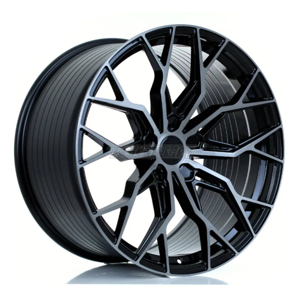 JUDD JSF1 Alloy Wheel 22x9 ET25 TO 50 5x132 Gloss Black Titanium Brushed 72.6mm CB Alloy Wheels