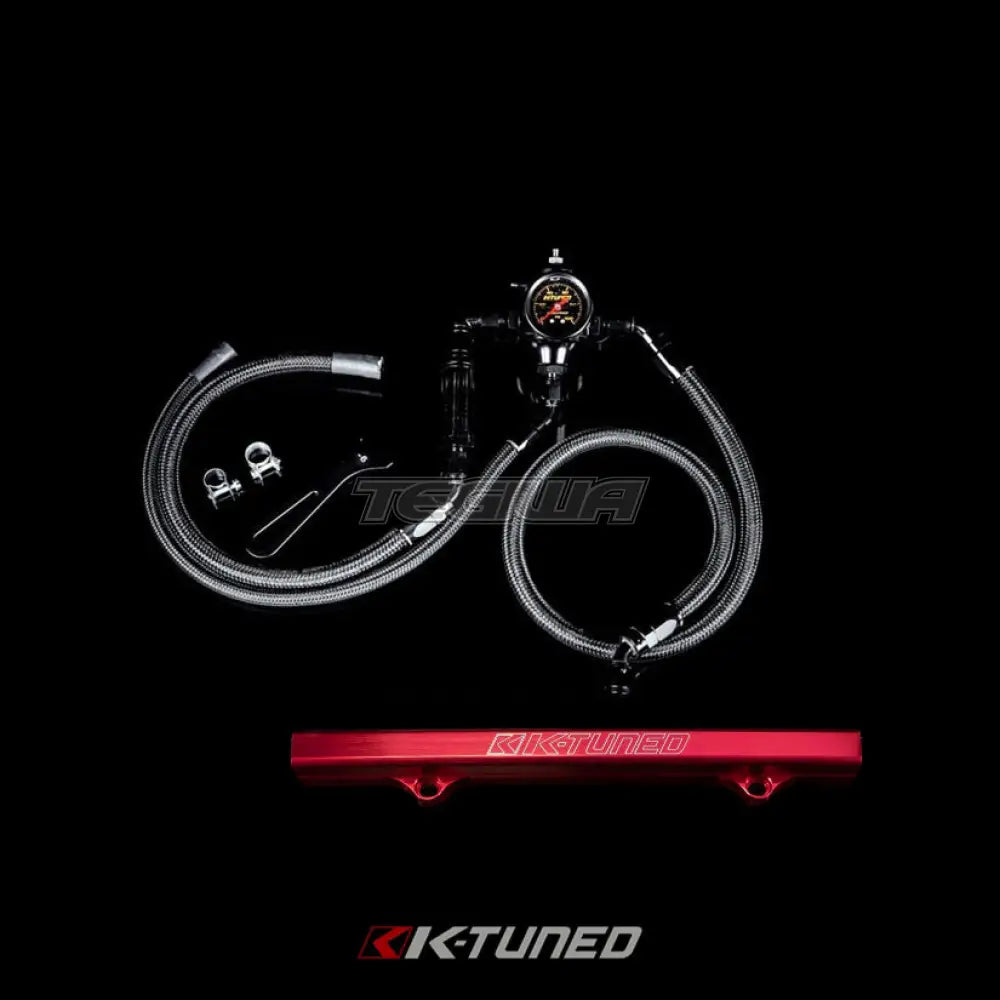 K-Tuned Center Feed Fuel System For K-Swapped Cars Red Fuel Rail Fuel Rails