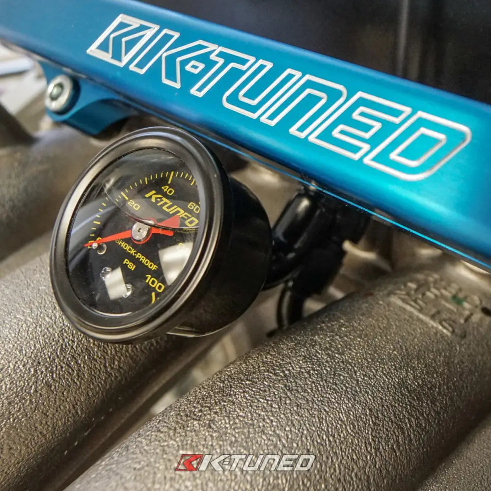 K-Tuned Center Mount Fuel Rail Fitting Gauge and 6AN Ports Hoses & Fittings