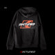 K-Tuned Hoodie White and Red Logo on Black Hoodies