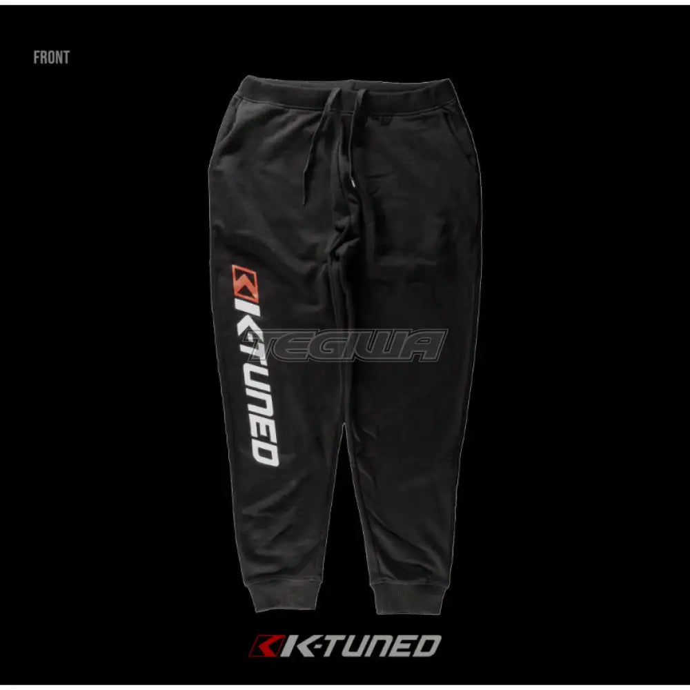 K-Tuned Sweatpants White and Red Logo on Black Shorts & Joggers