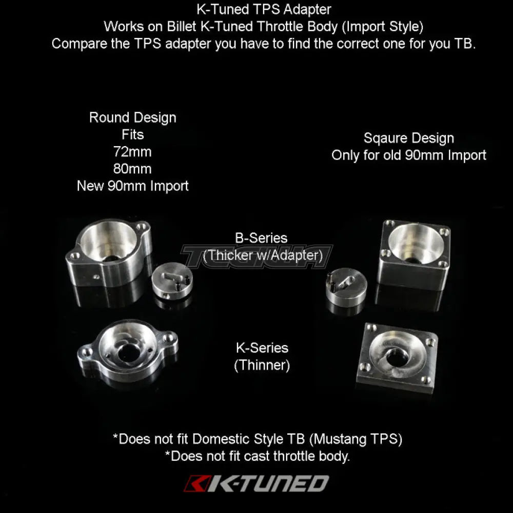 K-Tuned Throttle Body TPS Adapter Throttle Bodies