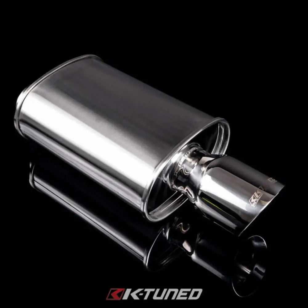 K-Tuned Universal Backbox Polished Short Offset Inlet / Center Outlet Exhaust Systems