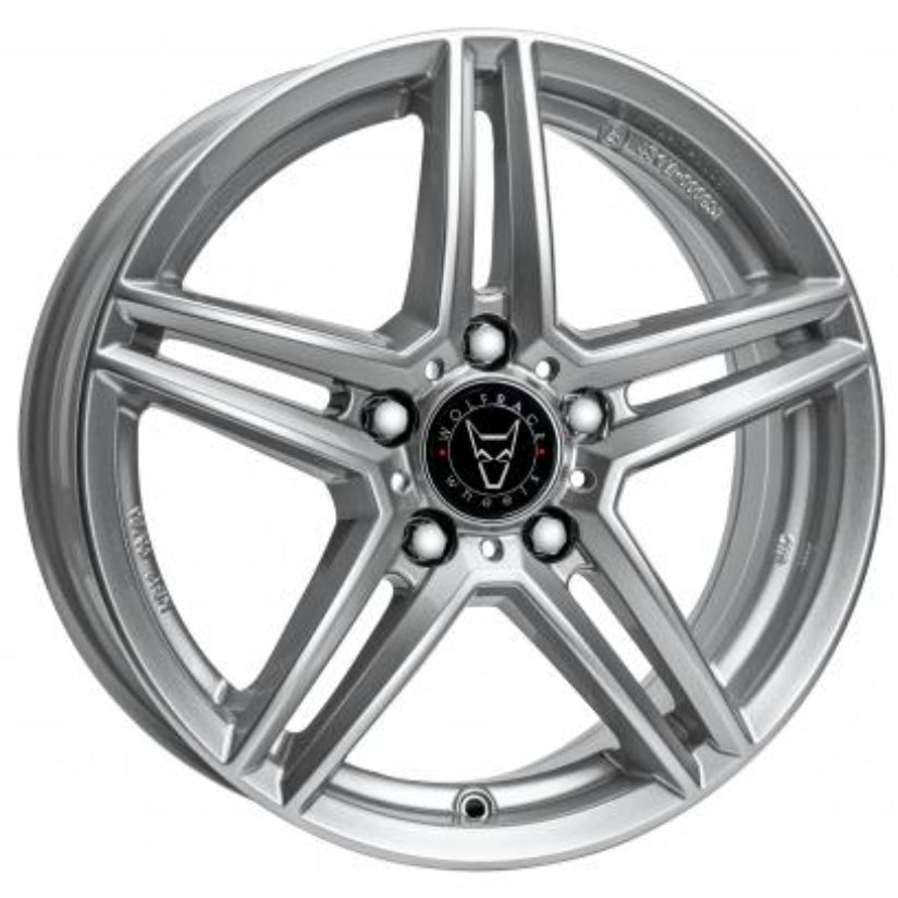 Wolfrace Eurosport TUV M10 Alloy Wheel 18x8 ET38 5x112 Polar Sillver 66.5mm CB