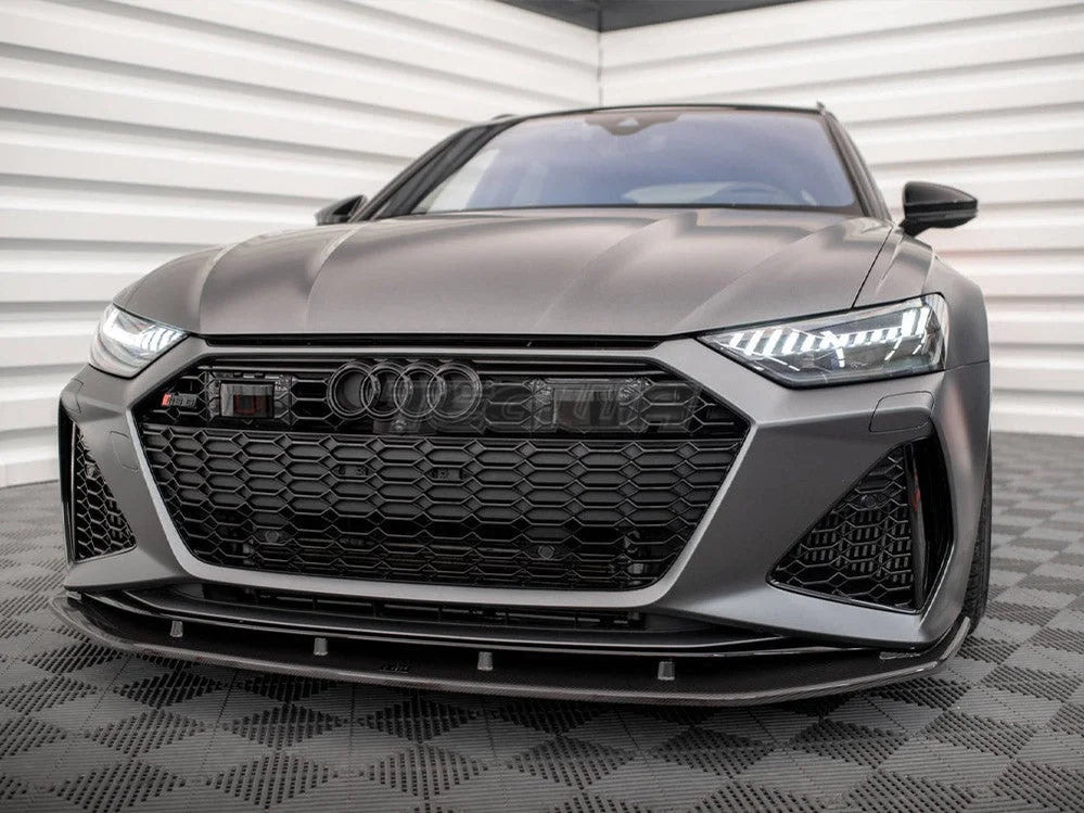 Maxton Design Carbon Fiber Front Splitter Audi RS6 C8 RS7 C8