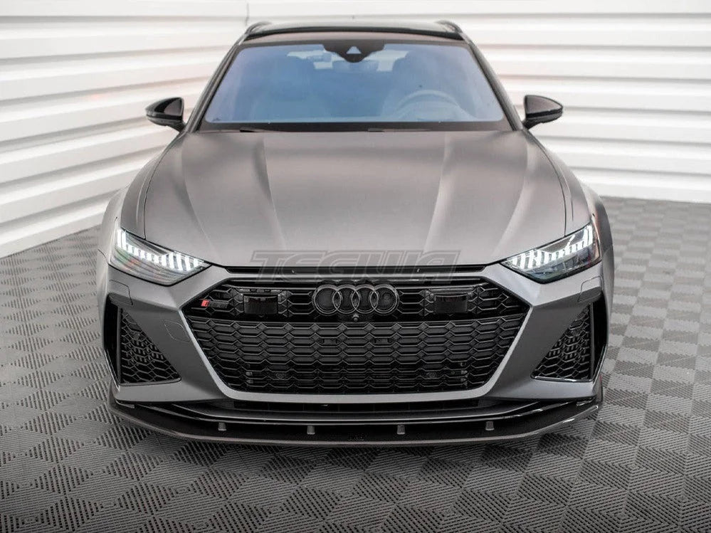 Maxton Design Carbon Fiber Front Splitter Audi RS6 C8 RS7 C8