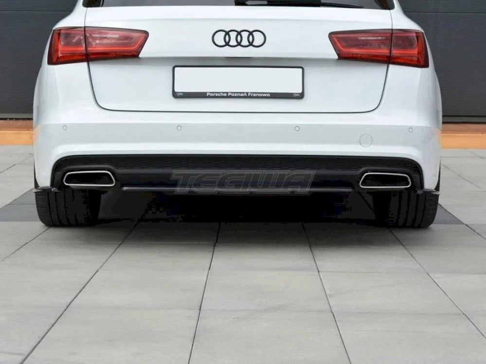 Maxton Design Central Rear Splitter Audi A6 C7 Avant Sline Facelift 2014- 2018