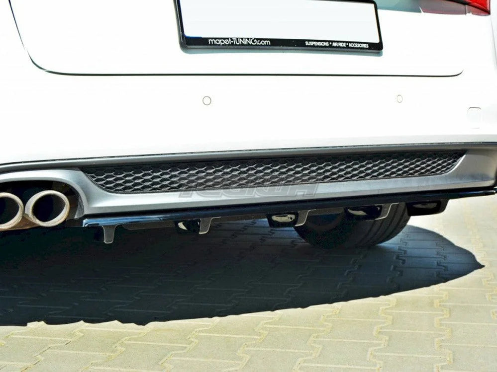 Maxton Design Central Rear Splitter Audi A6 C7 S-line Avant 11-14
