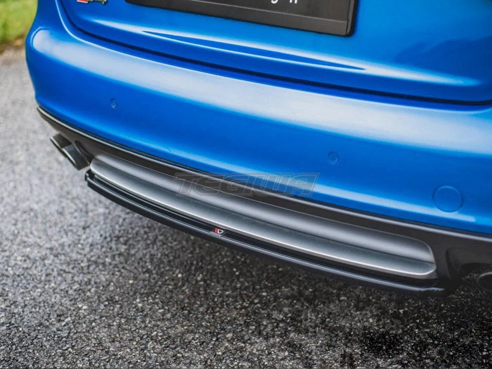 Maxton Design Central Rear Splitter Audi S4 A4 S-line B8 Sedan 09-11