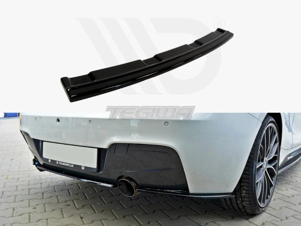 Maxton Design Central Rear Splitter BMW 1-Series F20 F21 M-power Without Vertical Bars