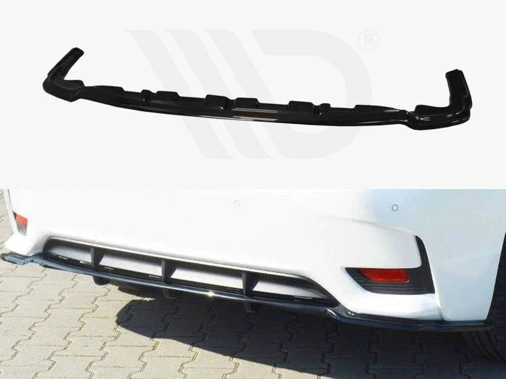 Maxton Design Central Rear Splitter Lexus CT MK1 Facelift With Vertical Bars 13-17