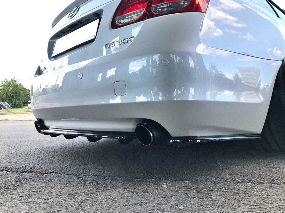 Maxton Design Central Rear Splitter Lexus GS 309 MK3 Facelift With Vertical Bars