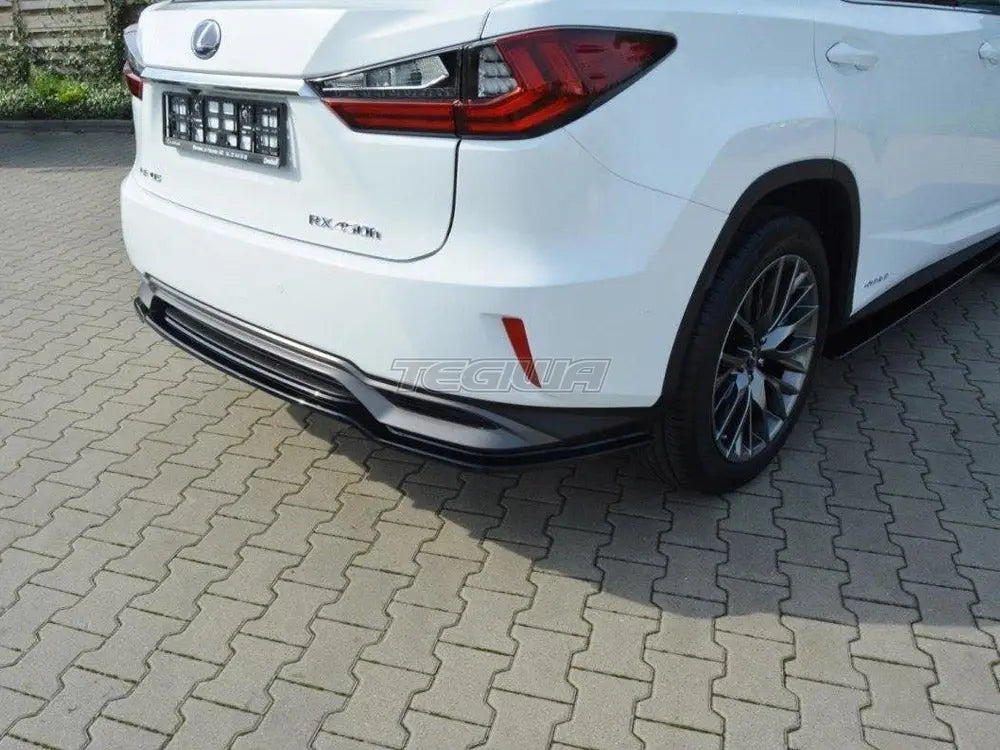 Maxton Design Central Rear Splitter Lexus RX MK4 H Without Vertical Bars