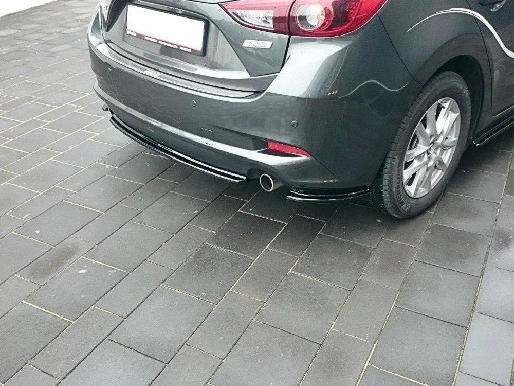 Maxton Design Central Rear Splitter Mazda 3 MK3 Facelift 2017-UP Without Vertical Bars