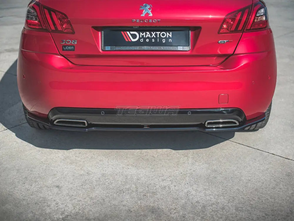 Maxton Design Central Rear Splitter Peugeot 308 GT MK2 Facelift 2017-
