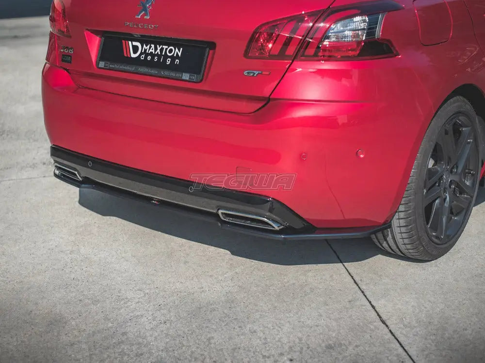 Maxton Design Central Rear Splitter Peugeot 308 GT MK2 Facelift 2017-