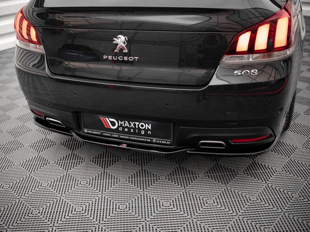 Maxton Design Central Rear Splitter Peugeot 508 GT MK1 Facelift 14-18