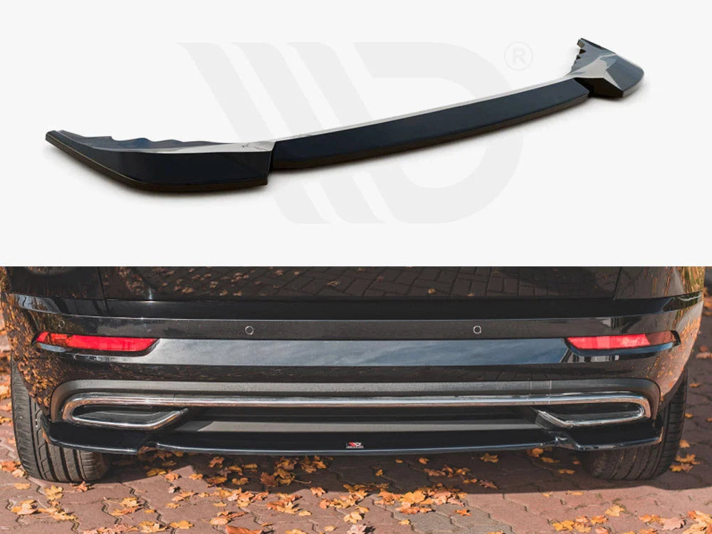 Maxton Design Central Rear Splitter Skoda Karoq Sportline 2017-