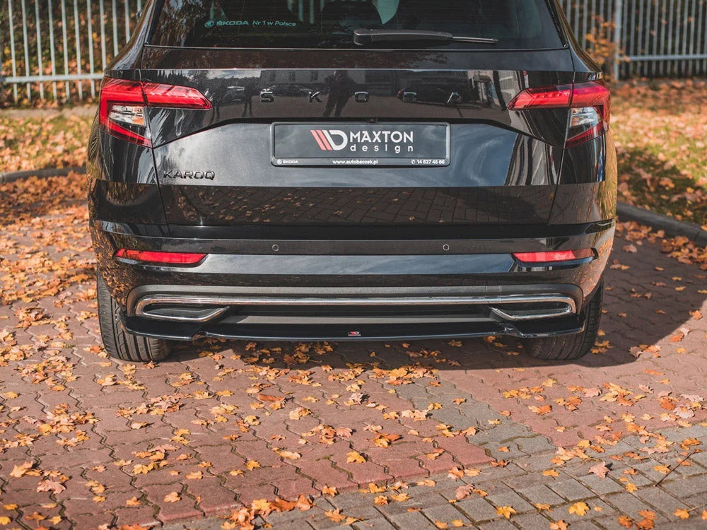 Maxton Design Central Rear Splitter Skoda Karoq Sportline 2017-