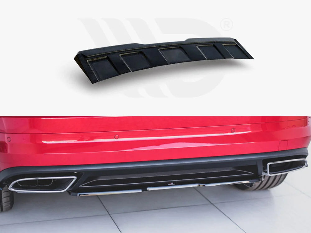 Maxton Design Central Rear Splitter Skoda Kodiaq VRS 2019-