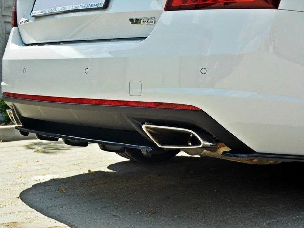 Maxton Design Central Rear Splitter Skoda Octavia VRS MK3.5 Hatchback Estate
